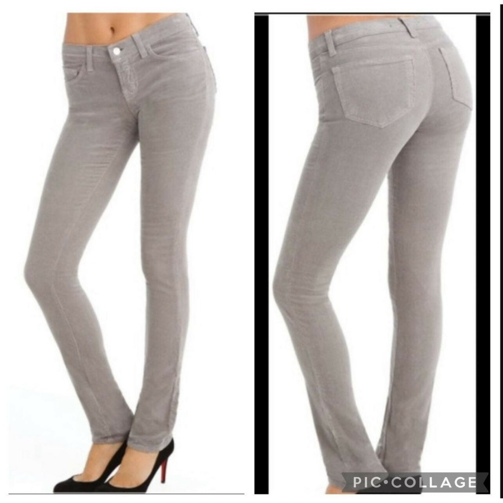 J Brand women pants skinny leg LR 910F217TE stretch grey corduroy US 23 $248